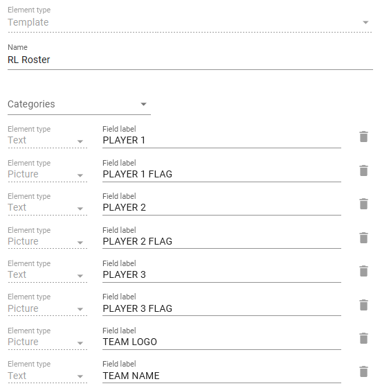 A complex team Template